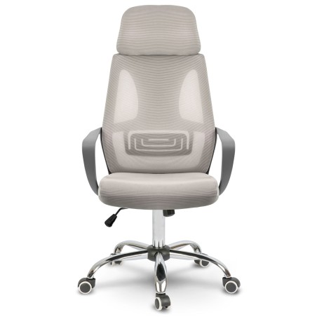 Kontoritool Prague mikrovõrgust, reguleeritav, helehall