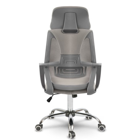 Kontoritool Prague mikrovõrgust, reguleeritav, helehall