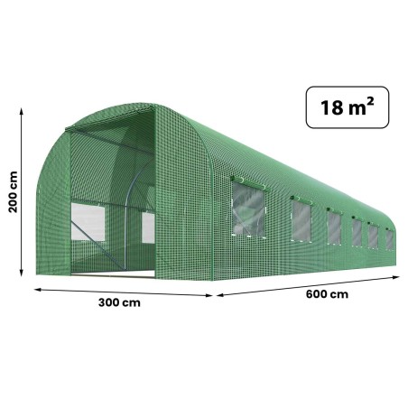 Aiatunneli kile, PE 140 g/m² UV4-kindel, 3x6 m (18 m²)