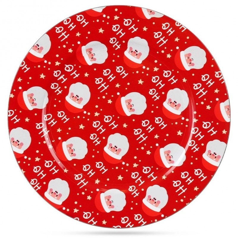 Punane jõuluvana taldrik, 33 cm | FreshDesign.ee