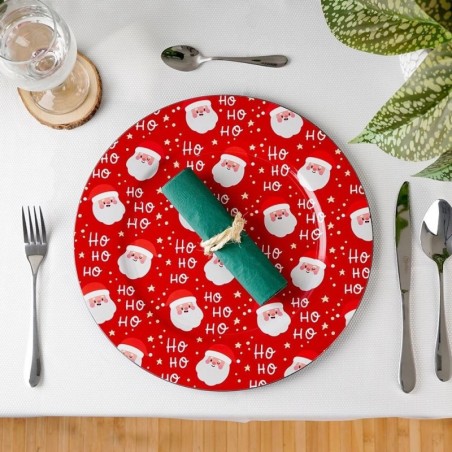 Punane jõuluvana taldrik, 33 cm