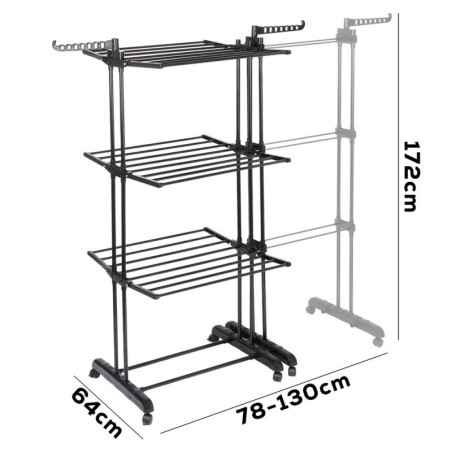 Pesukuivati ​​metallist must vertikaalne p... | FreshDesign.ee