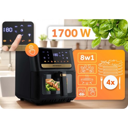 Õhufritüür, 6,5 L, 1700 W, must