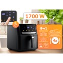 Õhufritüür rasvavaba puutetundliku ekraaniga, 1700 W, must, 6,5 liitrit