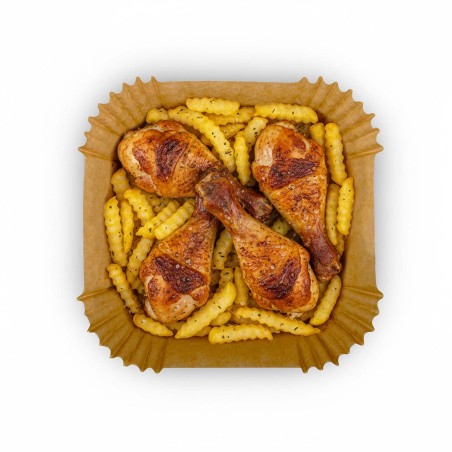 Küpsetuspaberist vooderdised fritüürile, kandilised, 16x16 cm, 100 tk
