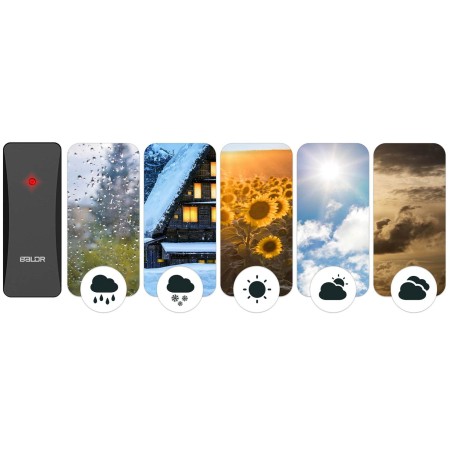 Ilmajaama andur, traadita, temperatuuri- ja niiskusmõõtja, must, 2 x 3,8 x 10 cm