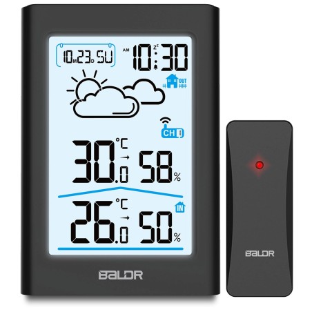 Ilmajaam juhtmeta ekraaniga, must