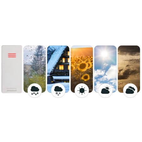 Ilmajaama andur traadita temperatuuri ja niiskuse mõõtmiseks, valge, 9,2 x 4 x 2,3 cm