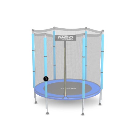 Alumine post batuudile koos välisvõrguga 4,5 jalga sinise Neo-Sport