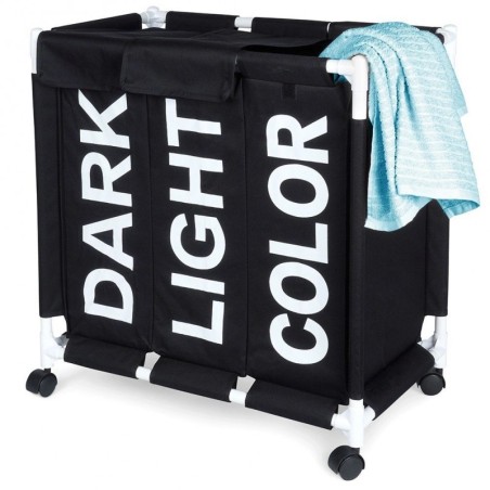 Kolme kambriga ratastel pesukorv 137 liitrit | FreshDesign.ee
