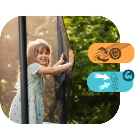 Aiabatuut ristkülikukujuline välisvõrgu ja redeliga, 305 x 214 cm