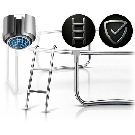 Batuudi redel 312-435 cm 10-14 jalga 2-astmeline Neo-Sport