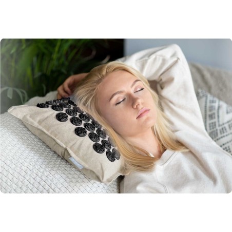 Akupressuurikomplekt naeltega, 3-osaline, hall ja must