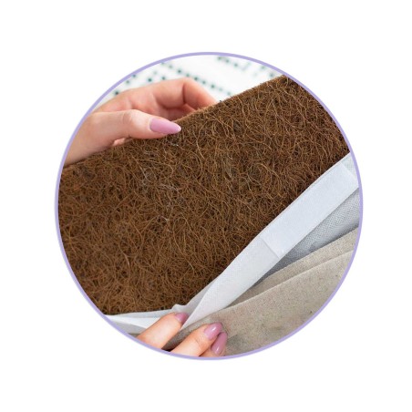 Akupressuurimatt naeltega, kookoskiust, hall ja lavendel, 70x44 cm