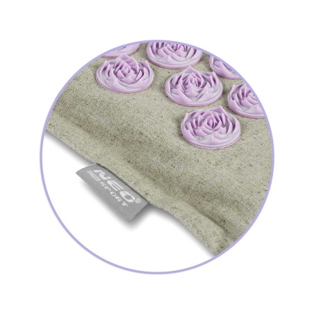 Akupressuurimatt naeltega, kookoskiust, hall ja lavendel, 70x44 cm