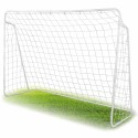 Jalgpallivärav terasraami ja PE-võrguga, 300 x 200 x 120 cm