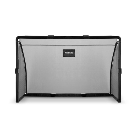 Jalgpallivärav terasraamiga, must, 300 x 200 x 90 cm