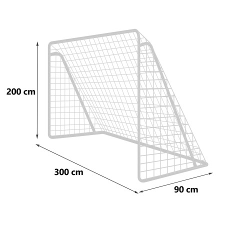 Jalgpallivärav, 300 x 200 x 90 cm