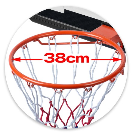 Korvpallikorv reguleeritava kõrgusega, stabiilne, vabalt seisev, 150-210 cm