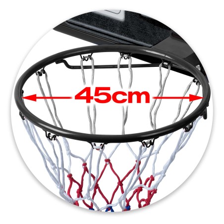 Korvpallikorv reguleeritava kõrgusega, mobiilne, 135-305 cm