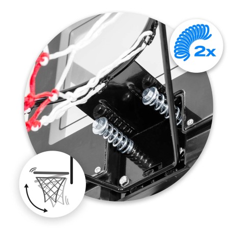 Korvpallikorv reguleeritava kõrgusega, mobiilne, teraskonstruktsiooniga, 170-305 cm