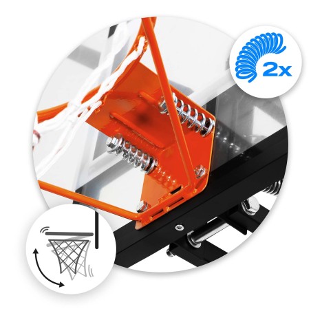 Reguleeritav korvpallikorv 160-305cm, stabiilne, suur Neo-Sport NS-284