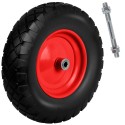 Tubeless käruratas 4.00-8 must ja punane Humberg