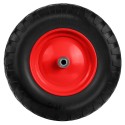 Tubeless käruratas 4.00-8 must ja punane Humberg