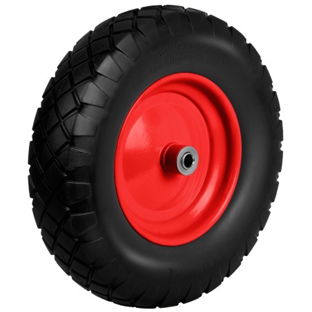 Tubeless käruratas 4.00-8 must ja punane Humberg