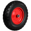 Tubeless käruratas 4.00-8 must ja punane Humberg