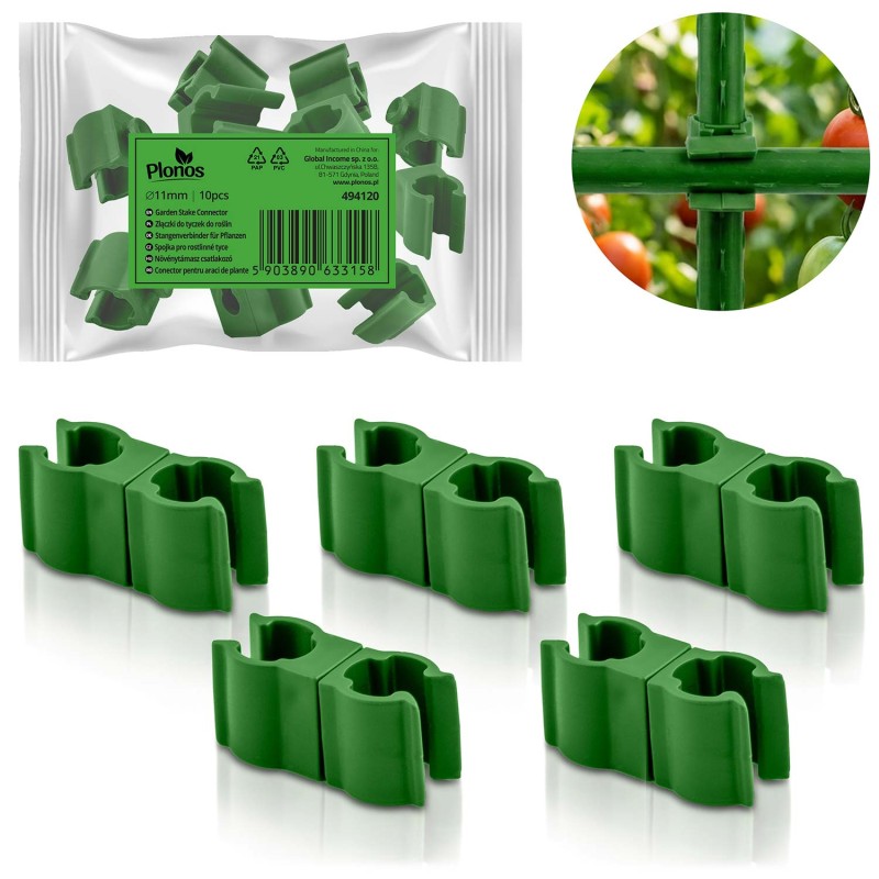 Polusühendused 11mm tüüp 2 tomatitaimedele Plonos PL-941 roheline 10tk