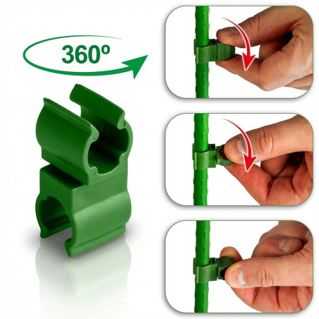 Polusühendused 11mm tüüp 2 tomatitaimedele Plonos PL-941 roheline 10tk