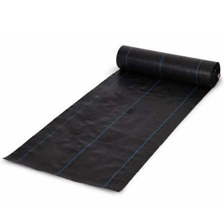 Must UV-kindel geotekstiil kangas 135 g/m² umbrohutõrjematt 0,8×100 m, tihvtid