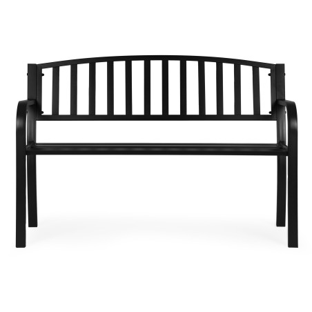 Aiapink seljatoega 120×50 cm, metall, pargistiil, must
