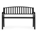 Aiapink seljatoega 120×50 cm, metall, pargistiil, must