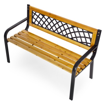 Puidust aiapink ažuurse seljatoega 118×52 cm, pargistiil