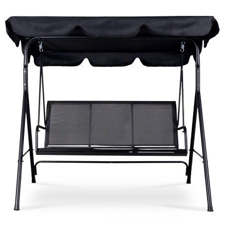 Aiakiik 3-kohaline terasraamiga, must