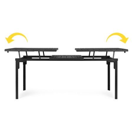 Pikendatav aialaud 180–240 cm 12 inimesele, teras ja HDPE, hall