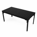 Pikendatav aialaud 180–240 cm 12 inimesele, teras ja HDPE, must 