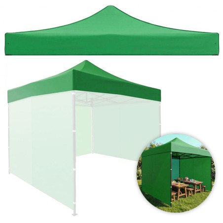 Katusekate 3x3 m aiapaviljon telgile 420D, PVC, roheline