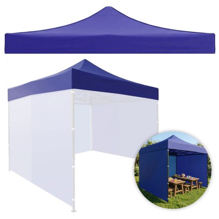 Katusekate 3x3 m aiapaviljoni telgile 420D PVC, sinine,