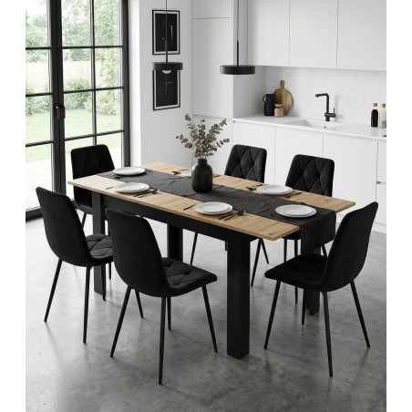Ristkülikukujuline pikendatav laud 120–160 × 80 cm kööki ja söögituppa, 4–6 inimesele, käsitöötamm