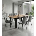 Ristkülikukujuline pikendatav laud 120–160 × 80 cm kööki ja söögituppa, 4–6 inimesele, käsitöötamm
