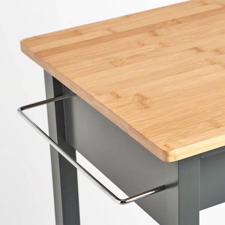 Serveerimislaud köögikäru, MDF/bambus, antratsiithall