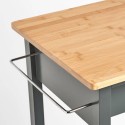 Serveerimislaud köögikäru, MDF/bambus, antratsiithall