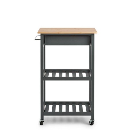 Serveerimislaud köögikäru, MDF/bambus, antratsiithall