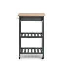 Serveerimislaud köögikäru, MDF/bambus, antratsiithall