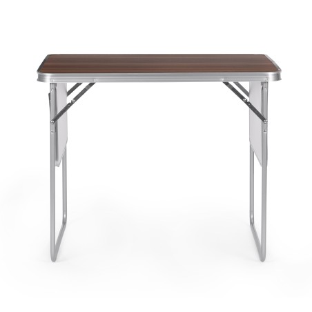 Matkalaud 120x60 cm kokkupandav kohvrilaud 2 riiuliga, pruun
