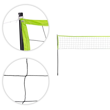 Võrkpalli sulgpallivõrk 600x240 cm kokkupandav vastupidav, MOVEPRO