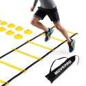 Koordinatsiooni agility redel harjutusteks 6 m jalgpalli treeningkomplekti koonused kott, MOVEPRO